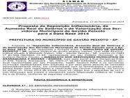 Proposta dos servidores de Gavião Peixoto para a data-base 2014